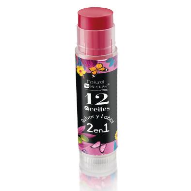 N. P. B. TEENS 12 ACEITES, RUBOR Y LABIAL 2 EN 1, 4 g c/u